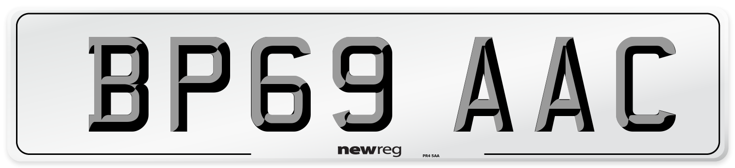 BP69 AAC Number Plate from New Reg